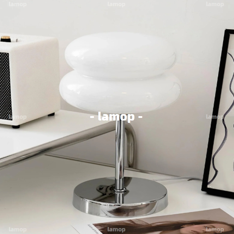 Lighting Decor Living Room - Bauhaus Krem-Renk Küre Masa Lambası Orta