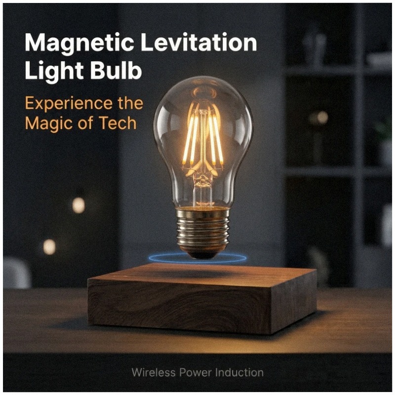 Unique Lighting Decor - Manyetik Levitasyonlu Kablosuz LED Ampul Masa