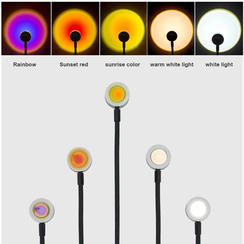 Sunset Lamp Projection - Projeksiyon Lambası USB Gün Batımı Gökkuşağı