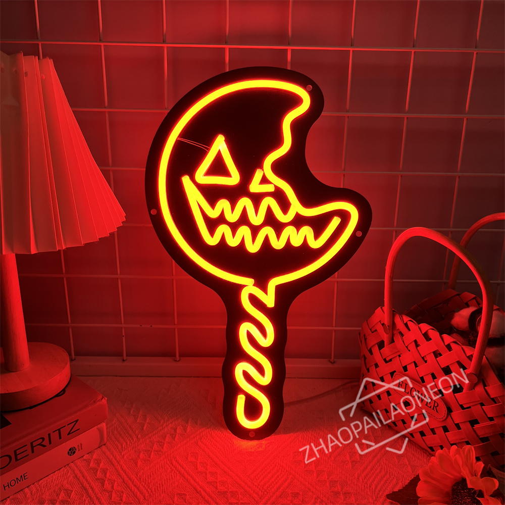 Home Decor Lighting Tricks - Trick 'r Treat Lolipop Neon Burcu