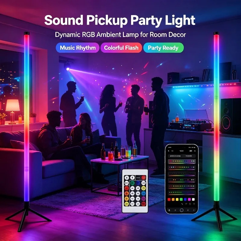 Lighting Decor For Home - 2 Adet 120CM RGB Yer Lambası,