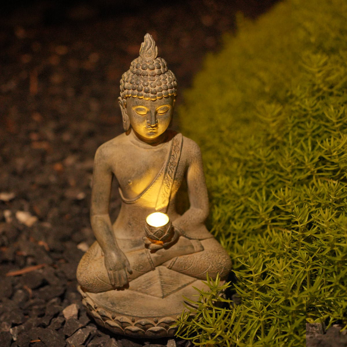 Decor Lighting India - 1PC Zen'den Esinlenen Güneş Enerjili Işıklı