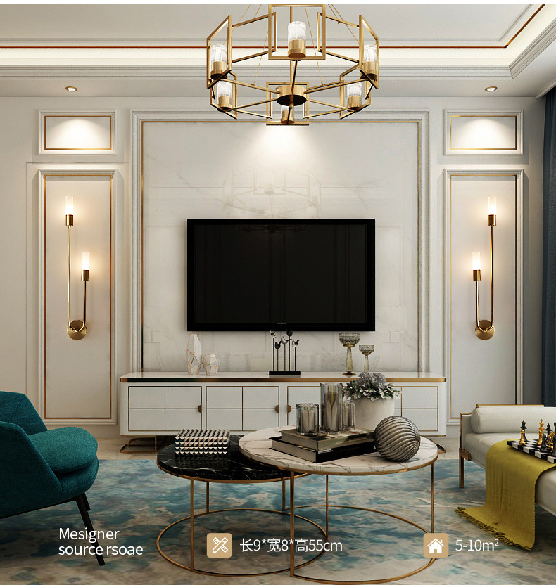 Retro Arka Plan Oturma Odası K - Wall Decor Lighting incelemesi ve fiyatı