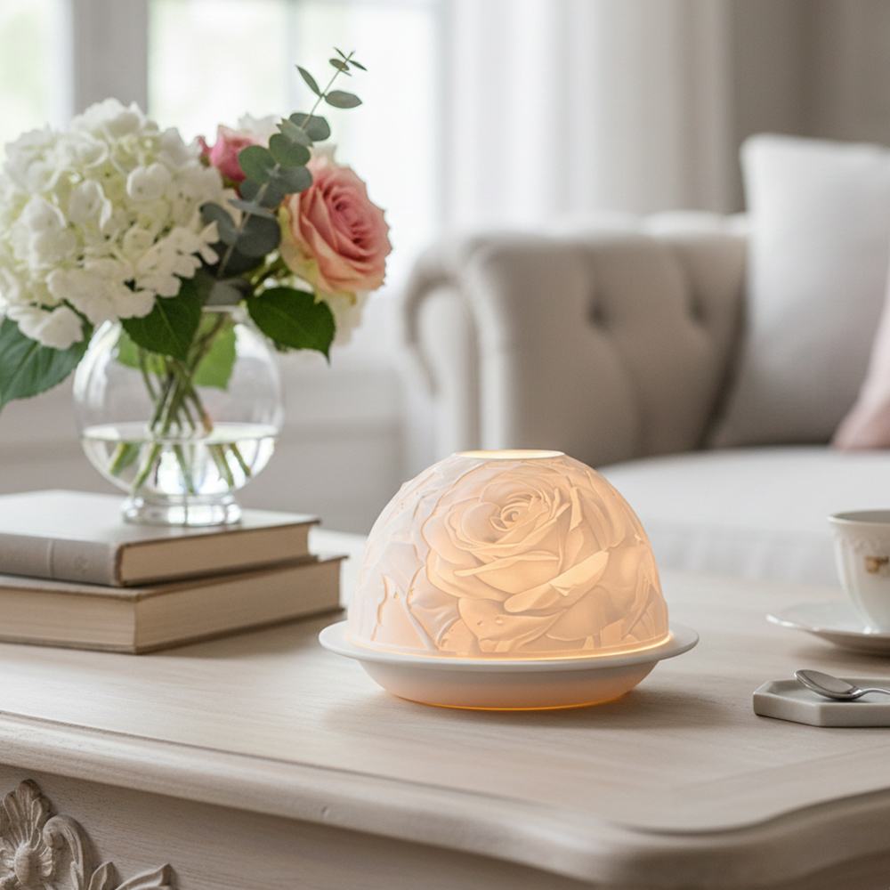 Zarif Gül Porselen Mumluk Sıca - Lighting Decor Living Room incelemesi ve fiyatı