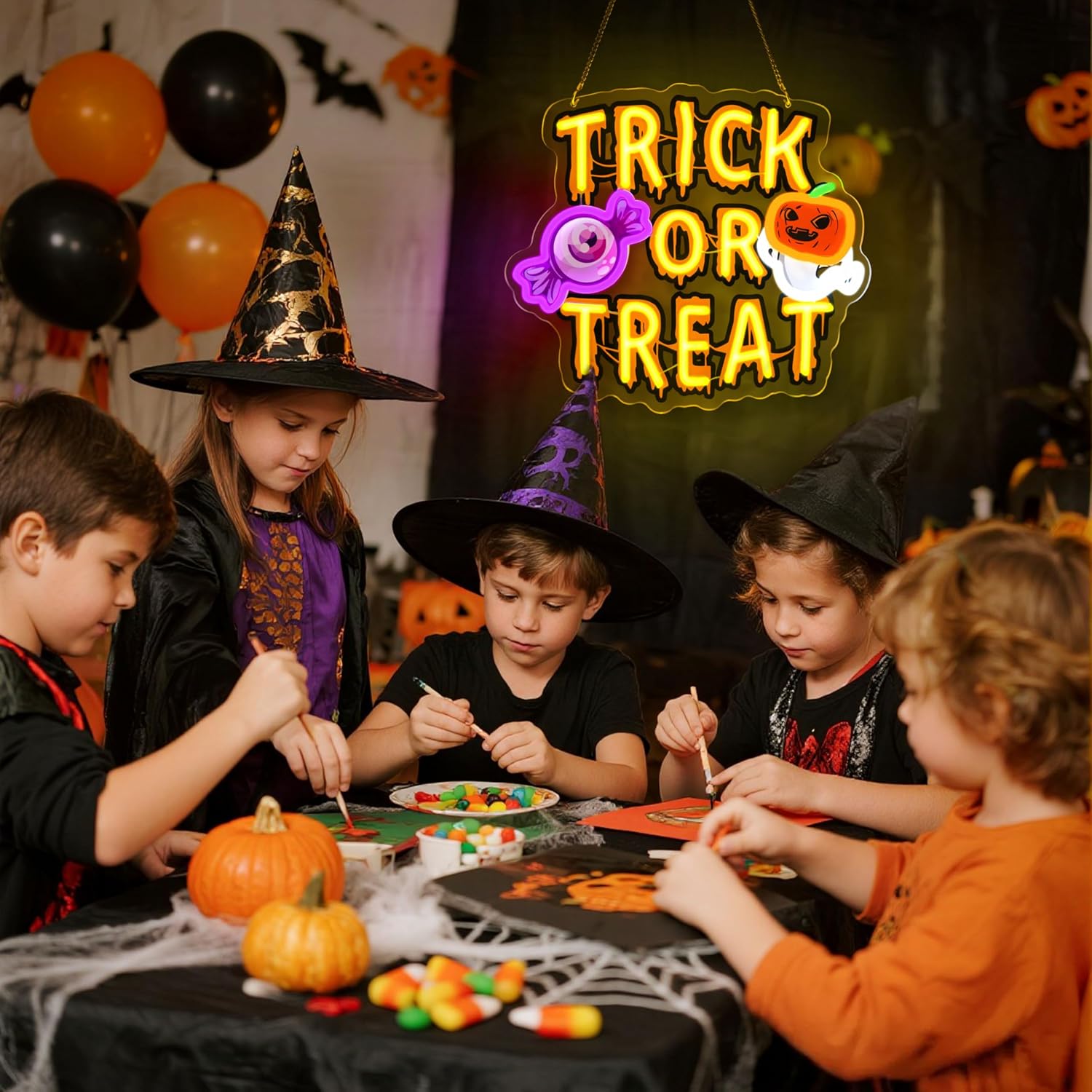 Trick Or Treat LED Neon Tabela - Home Decor Lighting Tricks incelemesi ve fiyatı