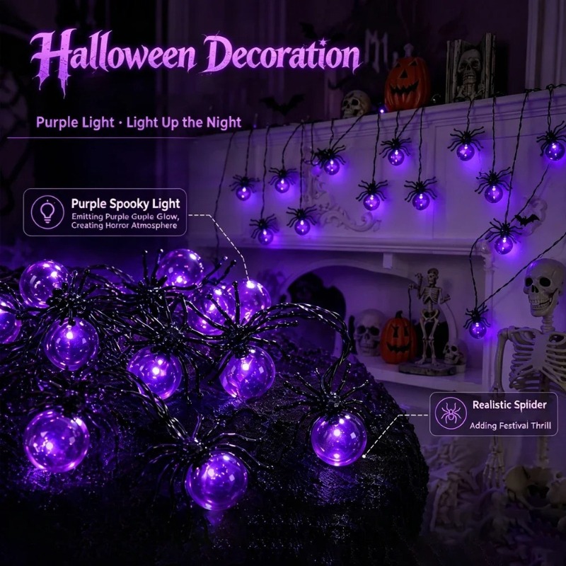 Pille Çalışan Örümcek LED Işık - Yard Lighting Decor incelemesi ve fiyatı