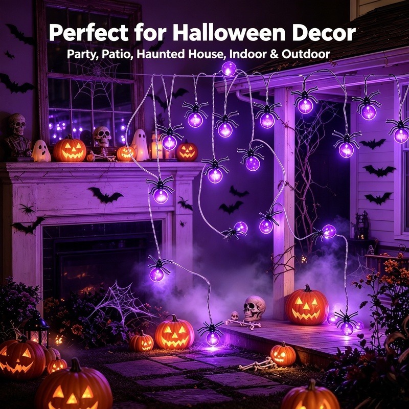 Pille Çalışan Örümcek LED Işık - Yard Lighting Decor incelemesi ve fiyatı