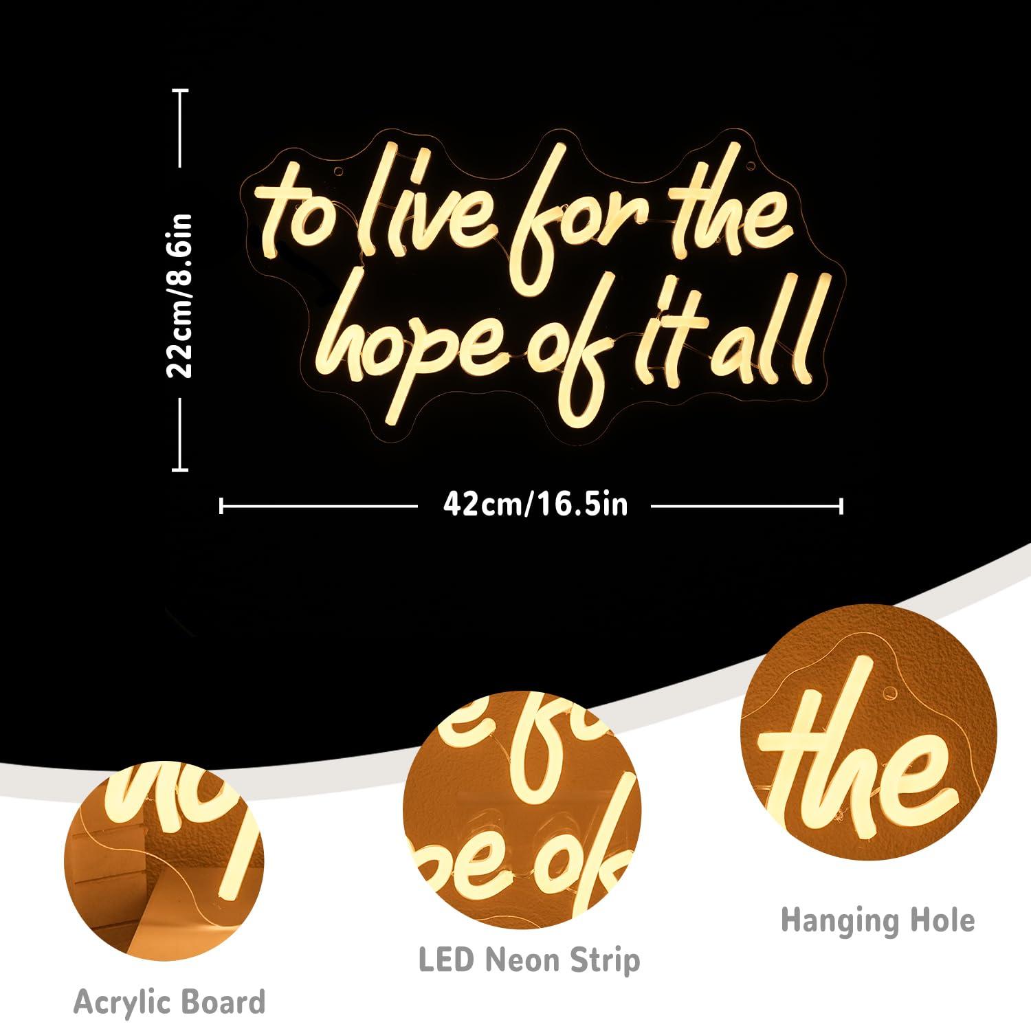 Her Şeyin Umutu İçin Yaşamak N - Wall Decor Lighting incelemesi ve fiyatı