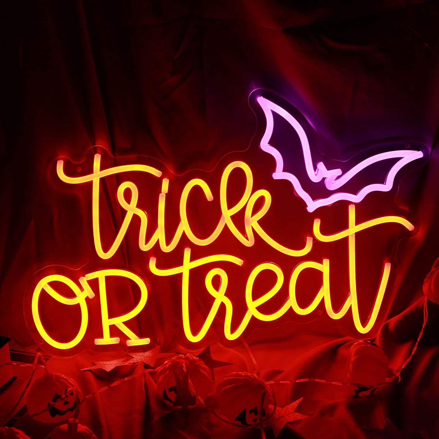 Trick or Treat Neon Işık Levha - Home Decor Lighting Tricks incelemesi ve fiyatı