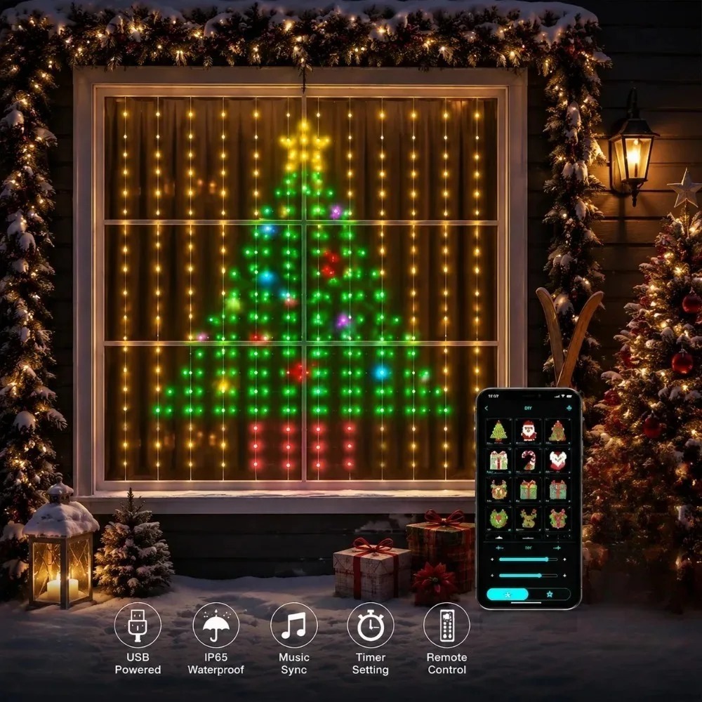 LED Piksel Perde Işıkları Blue - Lighting Decor For Home incelemesi ve fiyatı