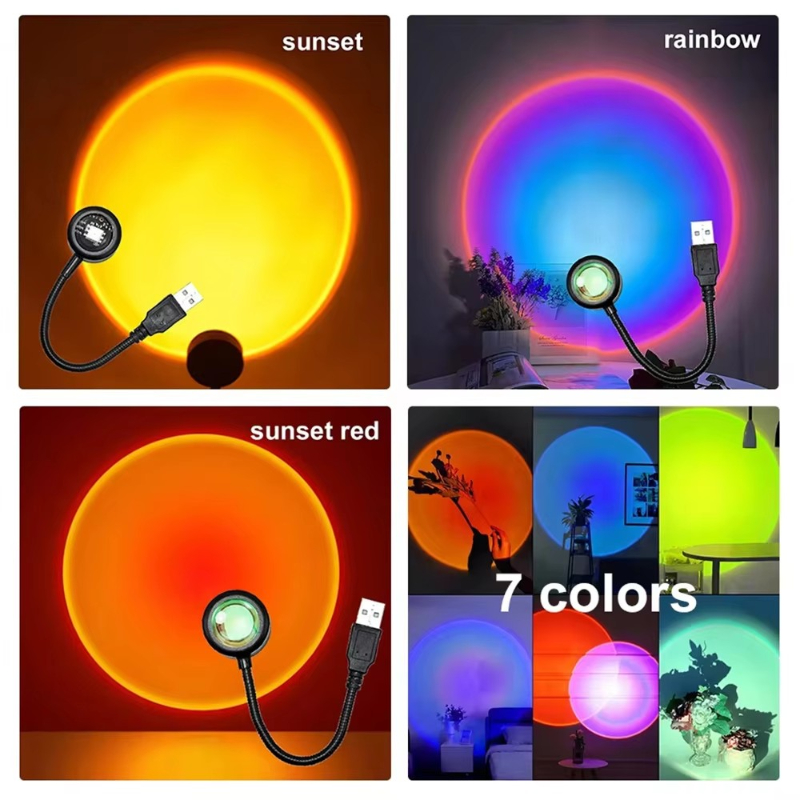 1-4 adet gün batımı lambası LE - Sunset Lamp Projection incelemesi ve fiyatı