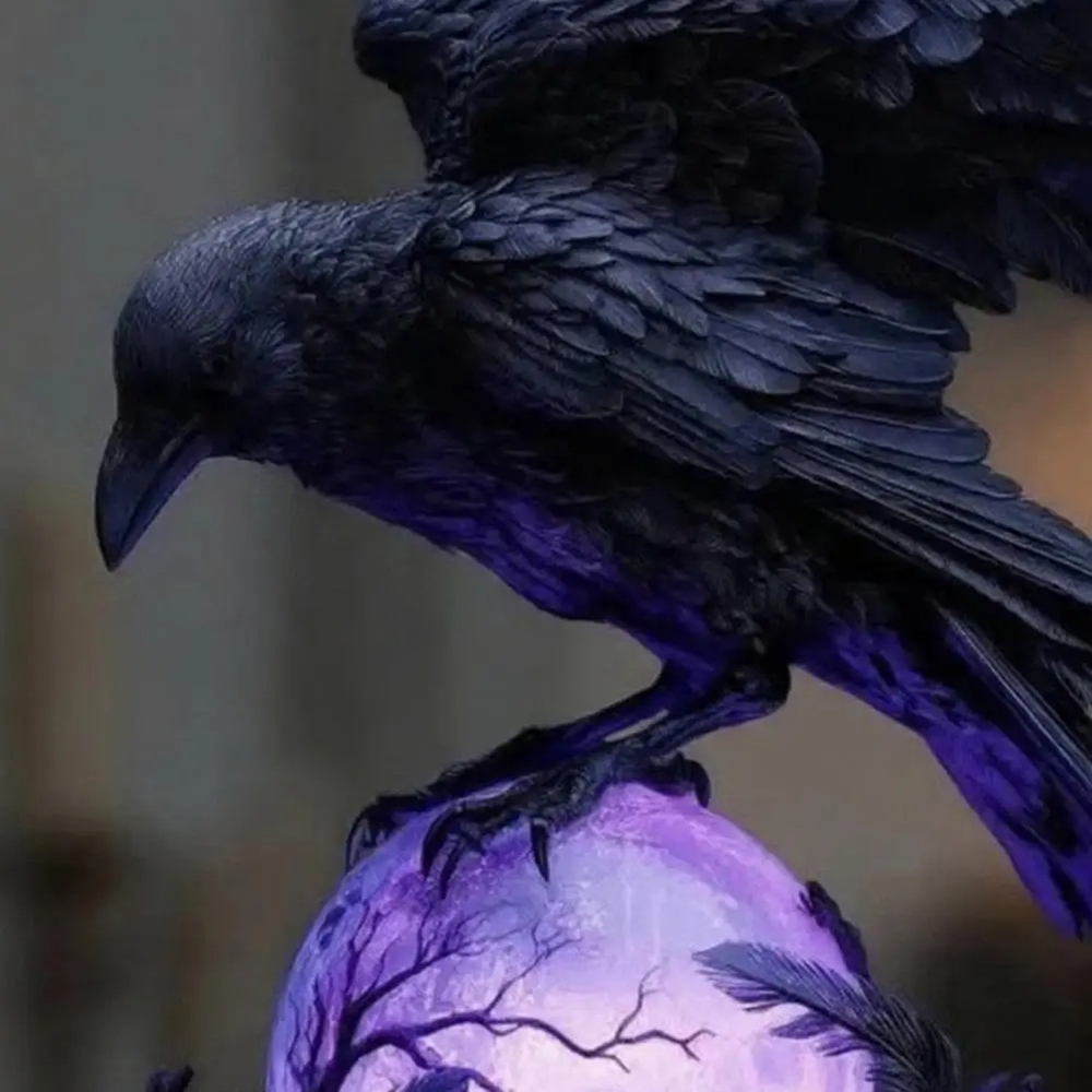 Gotik Kuzgun LED Lambası Mor I - Unique Lighting Decor incelemesi ve fiyatı