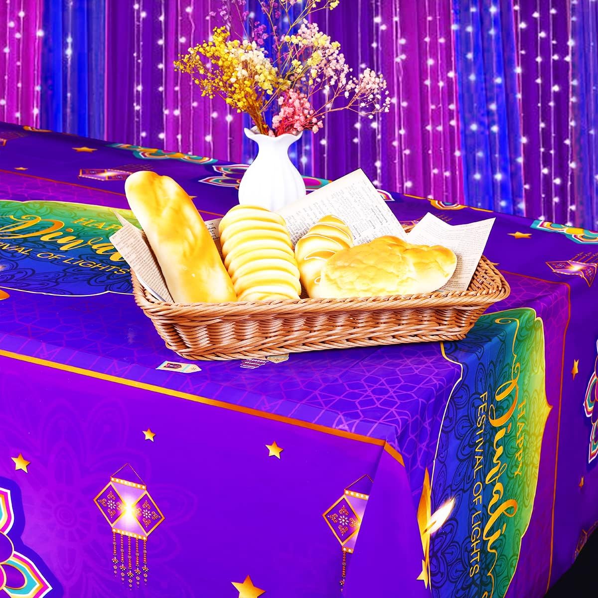 Mutlu Diwali Masa Örtüsü, Hind - Decor Lighting India incelemesi ve fiyatı