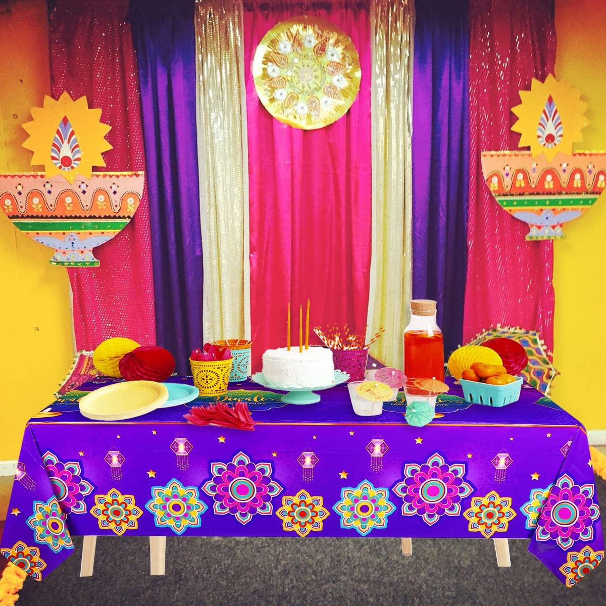 Mutlu Diwali Masa Örtüsü, Hind - Decor Lighting India incelemesi ve fiyatı