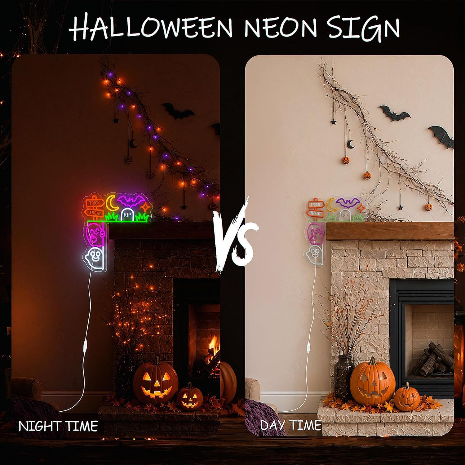 Trick Or Treat Neon Tabela USB - Home Decor Lighting Tricks incelemesi ve fiyatı