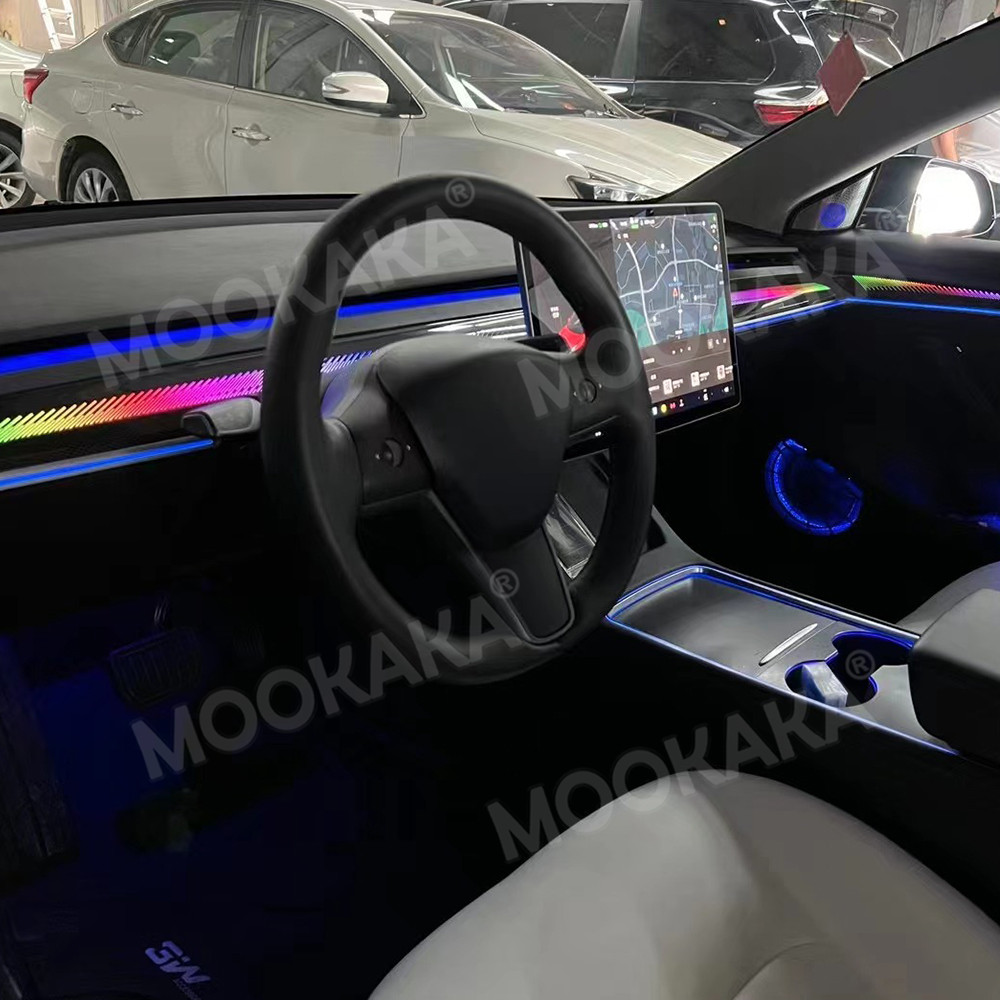Tesla Model 3 Y Araba Ortam Iş - Decor Lighting India incelemesi ve fiyatı