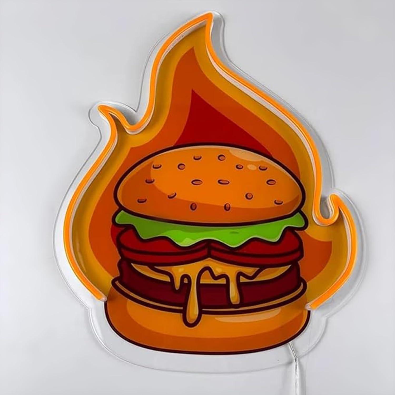 Burger Neon Tabela LED Hamburg - Wall Decor Lighting incelemesi ve fiyatı
