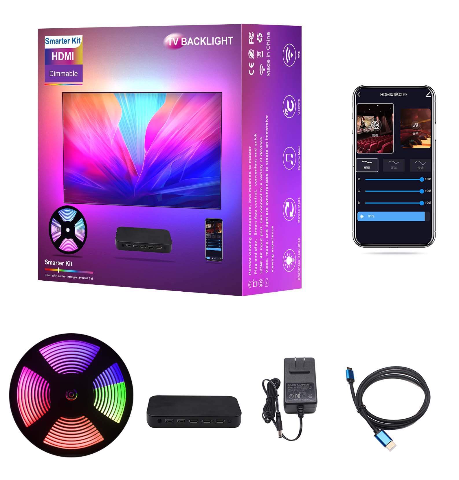 RGBIC Akıllı Ortam TV Işık Kit - Ambient Led Strip incelemesi ve fiyatı